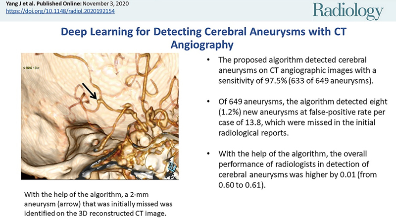 華為云聯合華中科大，推出AI輔助醫生檢測腦動脈瘤算法