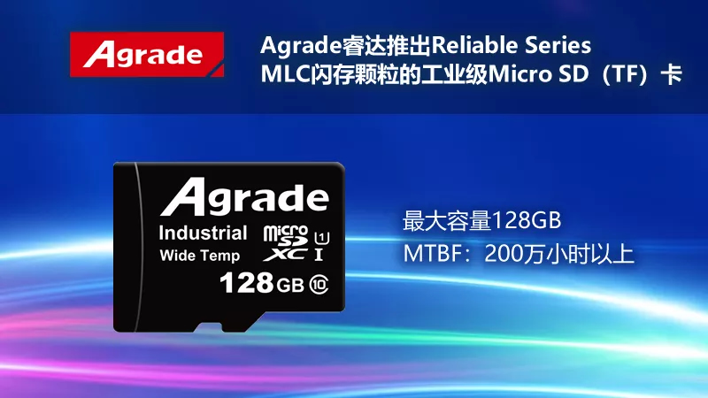 Agrade推出Reliable Series MLC閃存顆粒的工業(yè)級(jí)Micro SD（TF）卡