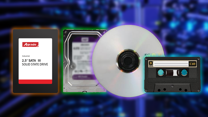 HDD硬盤、SSD固態硬盤、光盤、磁帶，哪種存儲容量大？保存時間最久？
